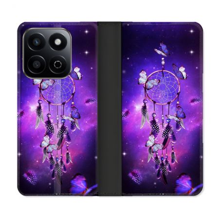Housse cuir portefeuille Pour Honor 200 Smart 5G Zen Attrape Reve Papillon