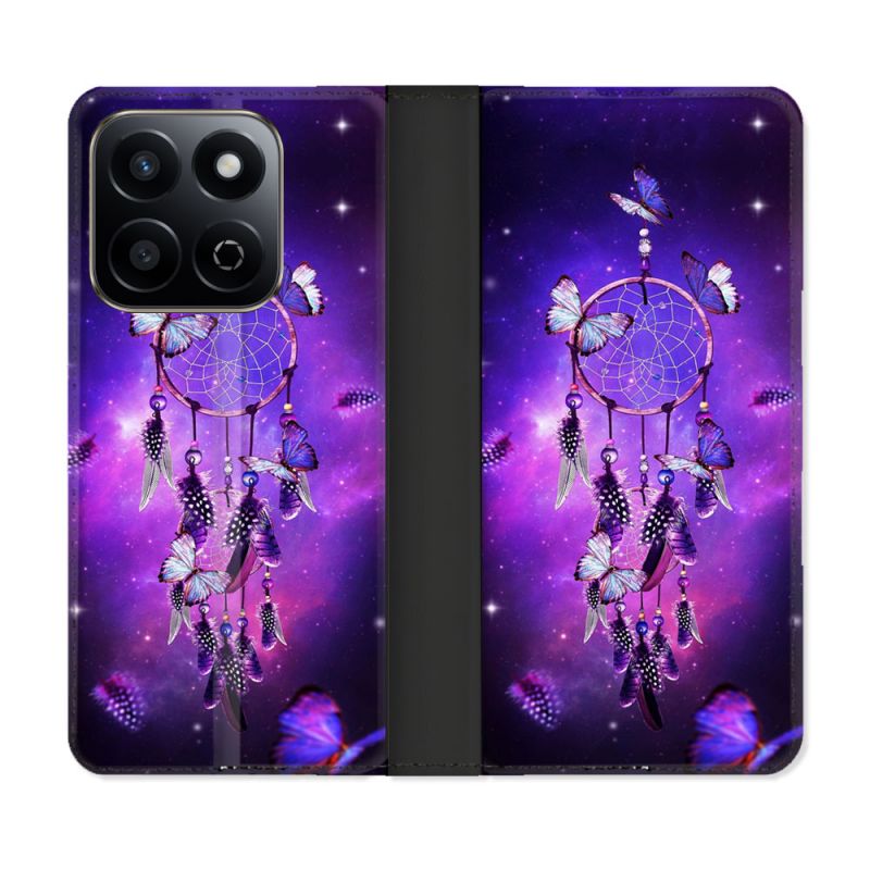 Housse cuir portefeuille Pour Honor 200 Smart 5G Zen Attrape Reve Papillon