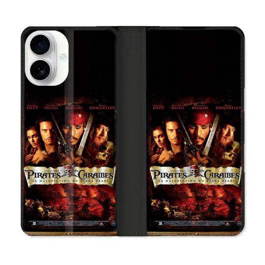 Housse cuir portefeuille Pour Iphone 17 Pirate Des Caraibes