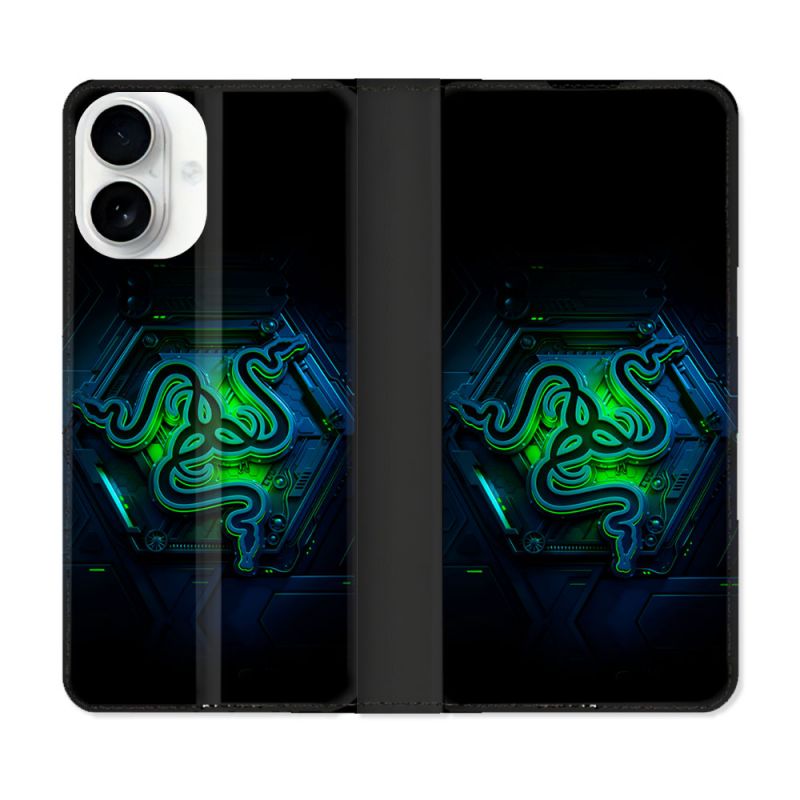 Housse cuir portefeuille Pour Iphone 17 Razer