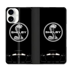 Housse cuir portefeuille Pour Iphone 17 Shelby