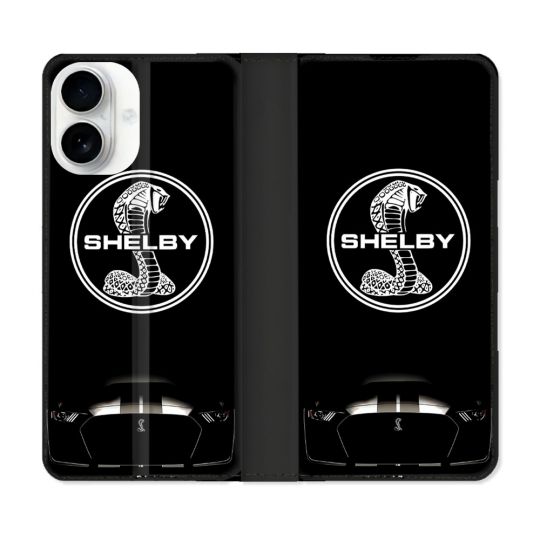 Housse cuir portefeuille Pour Iphone 17 Shelby