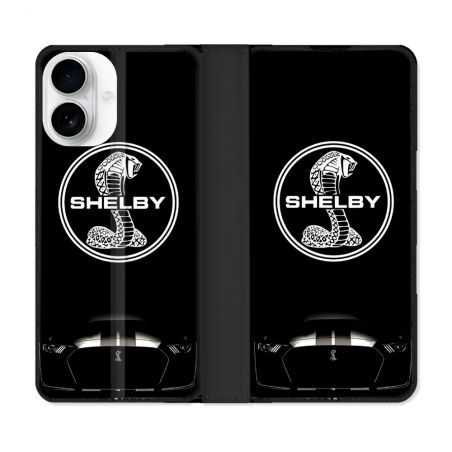 Housse cuir portefeuille Pour Iphone 17 Shelby