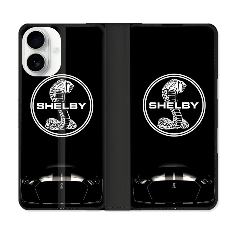 Housse cuir portefeuille Pour Iphone 17 Shelby