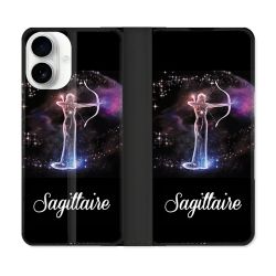 Housse cuir portefeuille Pour Iphone 17 Signe Zodiaque 2 Sagittaire