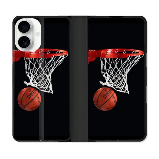 Housse cuir portefeuille Pour Iphone 17 Sport Basket Panier