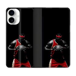 Housse cuir portefeuille Pour Iphone 17 Sport Basketeur