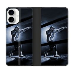 Housse cuir portefeuille Pour Iphone 17 Sport Boxe Poing
