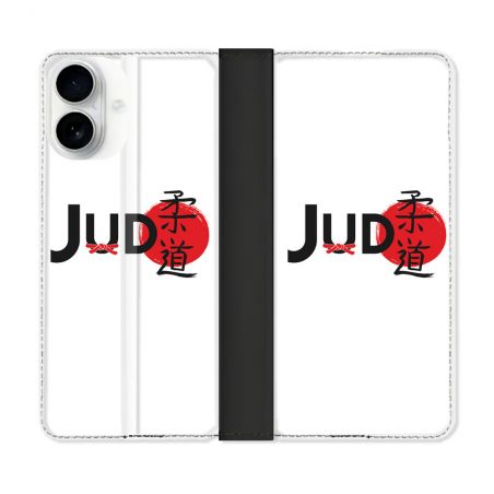 Housse cuir portefeuille Pour Iphone 17 Sport Judo Logo
