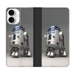 Housse cuir portefeuille Pour Iphone 17 Star Wars - R2D2