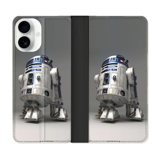Housse cuir portefeuille Pour Iphone 17 Star Wars - R2D2