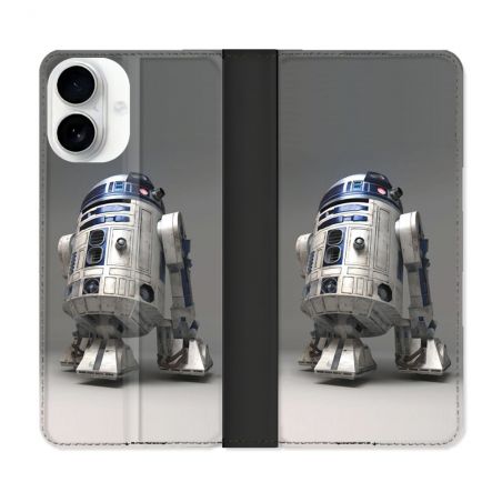 Housse cuir portefeuille Pour Iphone 17 Star Wars - R2D2