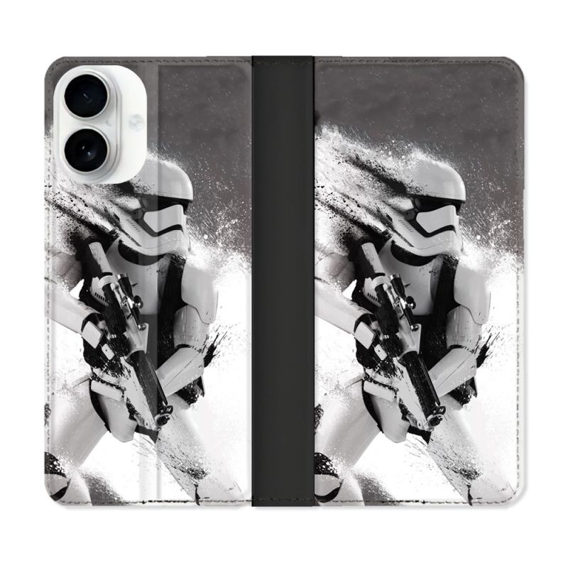 Housse cuir portefeuille Pour Iphone 17 Star Wars - Trooper
