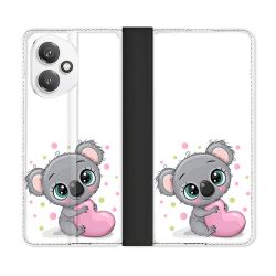 Housse cuir portefeuille Pour Honor 400 5G Animal Koala Cœur