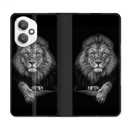 Housse cuir portefeuille Pour Honor 400 5G Animal Lion Majestueux