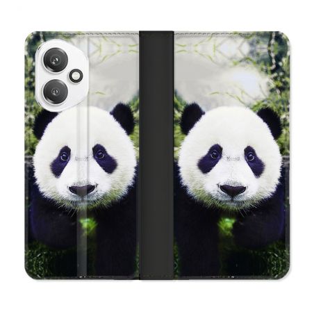Housse cuir portefeuille Pour Honor 400 5G Animal Panda Color