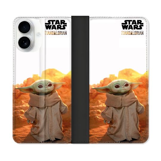 Housse cuir portefeuille Pour Iphone 17 Star Wars - Yoda bebe soleil