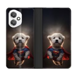 Housse cuir portefeuille Pour Honor 400 5G Animal Super Chien