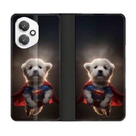 Housse cuir portefeuille Pour Honor 400 5G Animal Super Chien