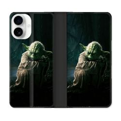 Housse cuir portefeuille Pour Iphone 17 Star Wars - Yoda sombre