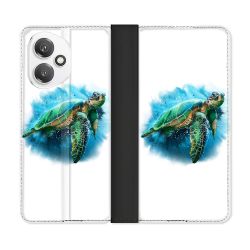 Housse cuir portefeuille Pour Honor 400 5G Animal Tortue Blanche multicolore