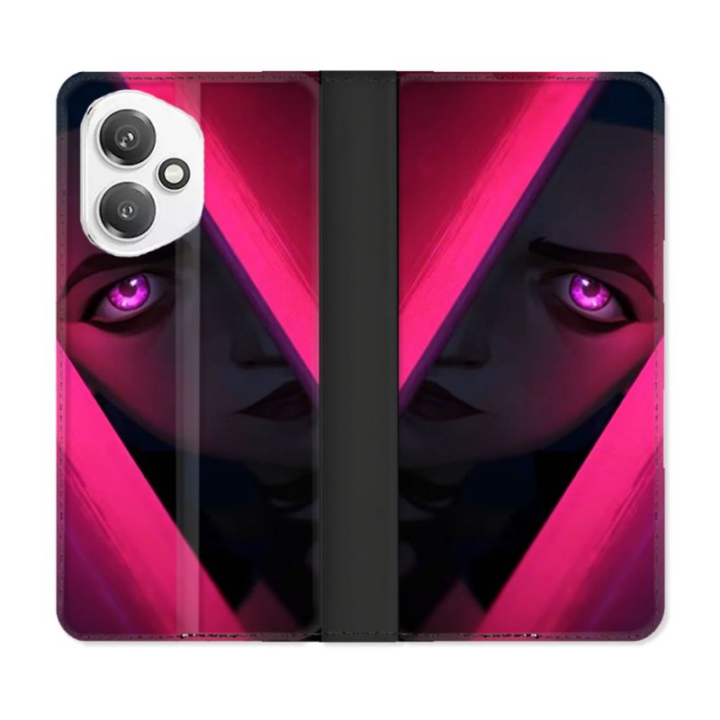 Housse cuir portefeuille Pour Honor 400 5G Arcane Jinx Rose