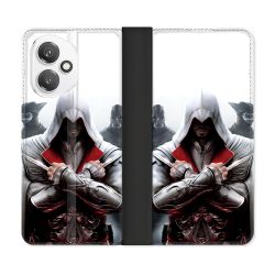 Housse cuir portefeuille Pour Honor 400 5G Assassin Creed Mask