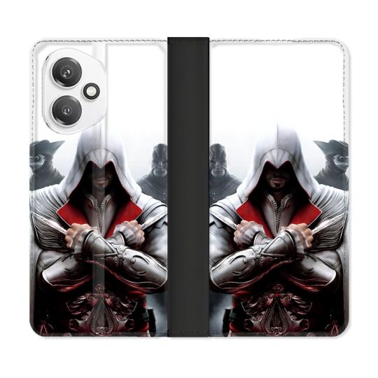 Housse cuir portefeuille Pour Honor 400 5G Assassin Creed Mask