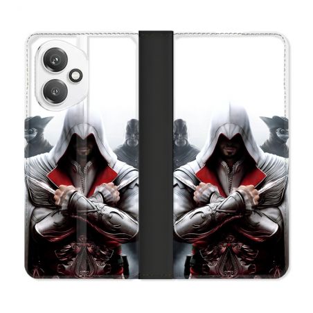 Housse cuir portefeuille Pour Honor 400 5G Assassin Creed Mask
