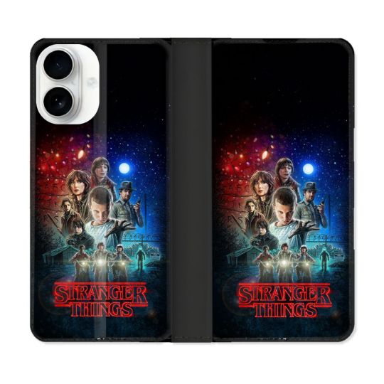 Housse cuir portefeuille Pour Iphone 17 Stranger Things Affiche 1