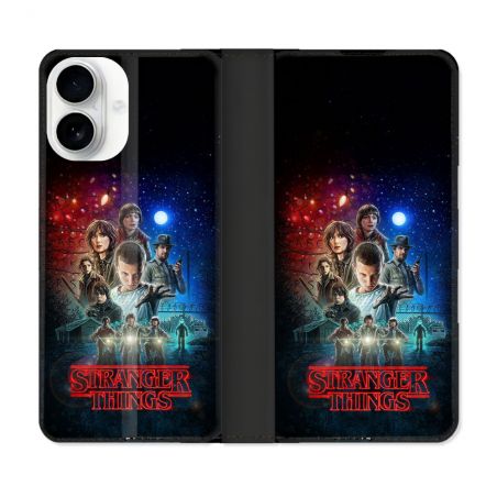 Housse cuir portefeuille Pour Iphone 17 Stranger Things Affiche 1
