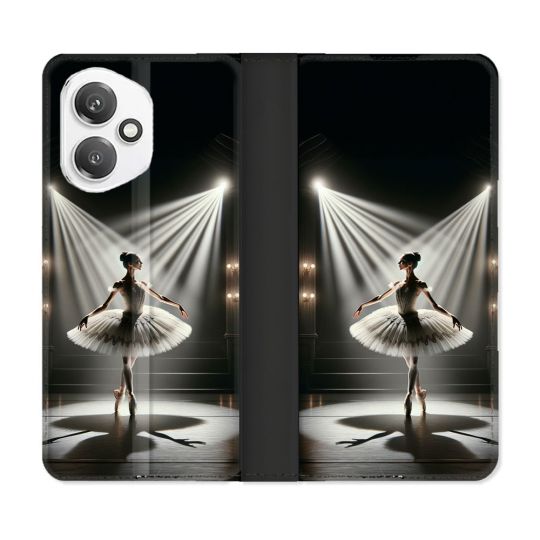 Housse cuir portefeuille Pour Honor 400 5G Danseuse Lumière