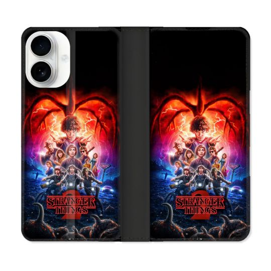 Housse cuir portefeuille Pour Iphone 17 Stranger Things Affiche 2