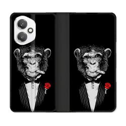 Housse cuir portefeuille Pour Honor 400 5G Decale Singe Mafia