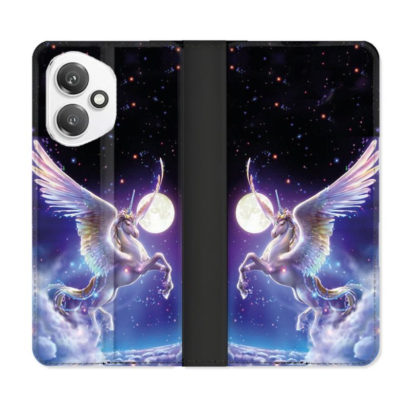 Housse cuir portefeuille Pour Honor 400 5G Fantastique Licorne Céleste