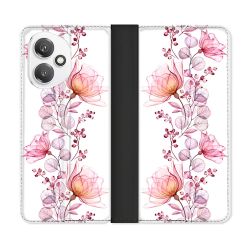 Housse cuir portefeuille Pour Honor 400 5G Fleur Eclosion