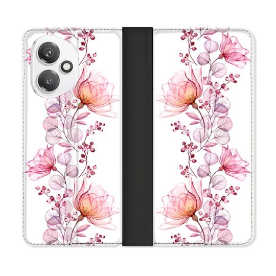Housse cuir portefeuille Pour Honor 400 5G Fleur Eclosion