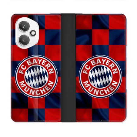 Housse cuir portefeuille Pour Honor 400 5G Foot Bayern Munich Carreaux