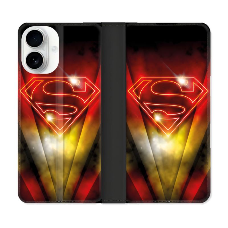 Housse cuir portefeuille Pour Iphone 17 Superman Logo
