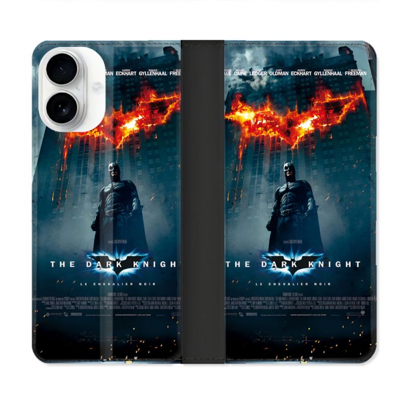 Housse cuir portefeuille Pour Iphone 17 The Dark Night