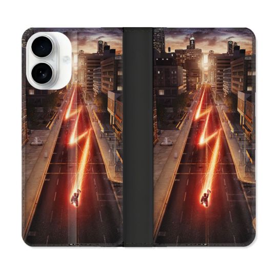 Housse cuir portefeuille Pour Iphone 17 The Flash City