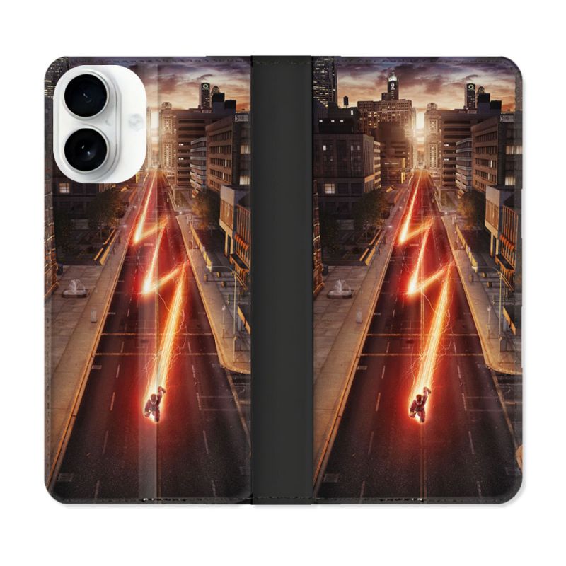 Housse cuir portefeuille Pour Iphone 17 The Flash City