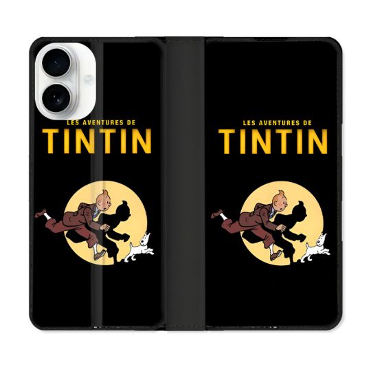 Housse cuir portefeuille Pour Iphone 17 Tintin Classique