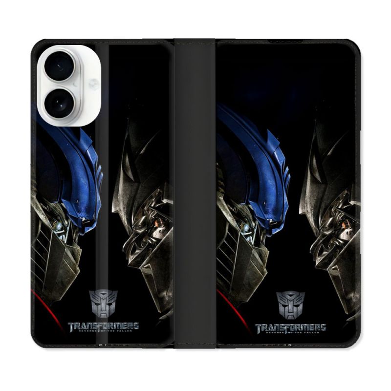 Housse cuir portefeuille Pour Iphone 17 Transformers