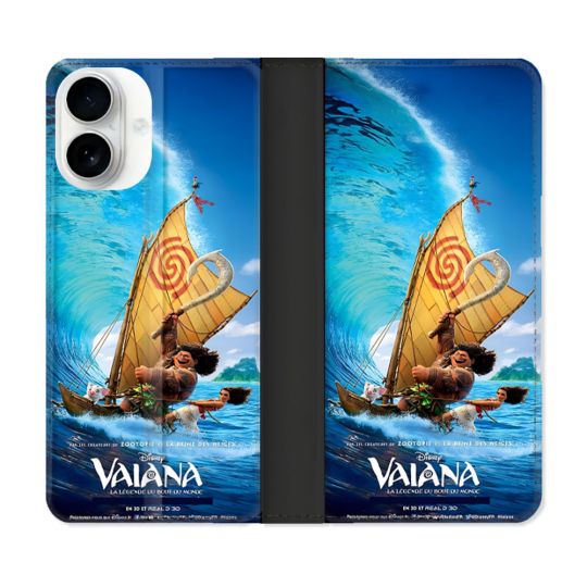 Housse cuir portefeuille Pour Iphone 17 Vaiana