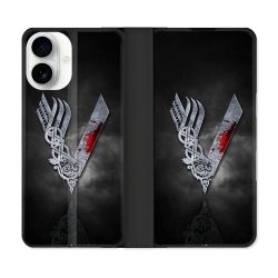 Housse cuir portefeuille Pour Iphone 17 Viking