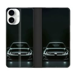 Housse cuir portefeuille Pour Iphone 17 Volkwagen Golf GTI