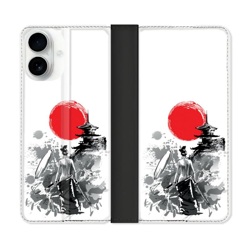 Housse cuir portefeuille Pour Iphone 17 Voyage Japon Femme