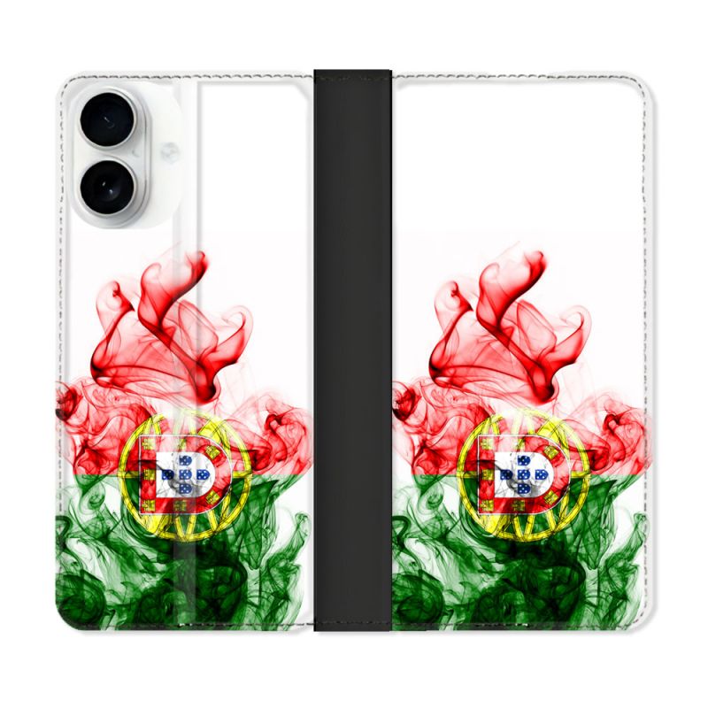 Housse cuir portefeuille Pour Iphone 17 Voyage Portugal Flamme