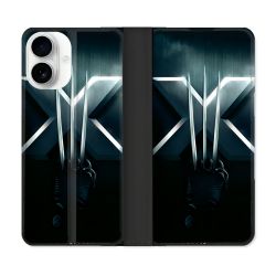 Housse cuir portefeuille Pour Iphone 17 Xmen